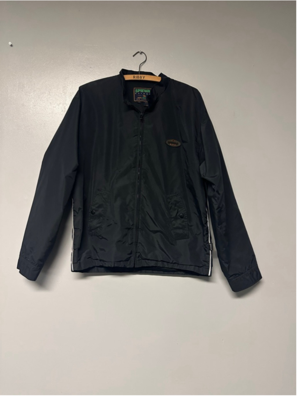 Men's Spiewak Black & White windbreaker Jacket size medium